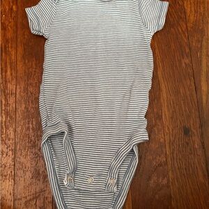 Carter's Blue and White Striped Bodysuit
